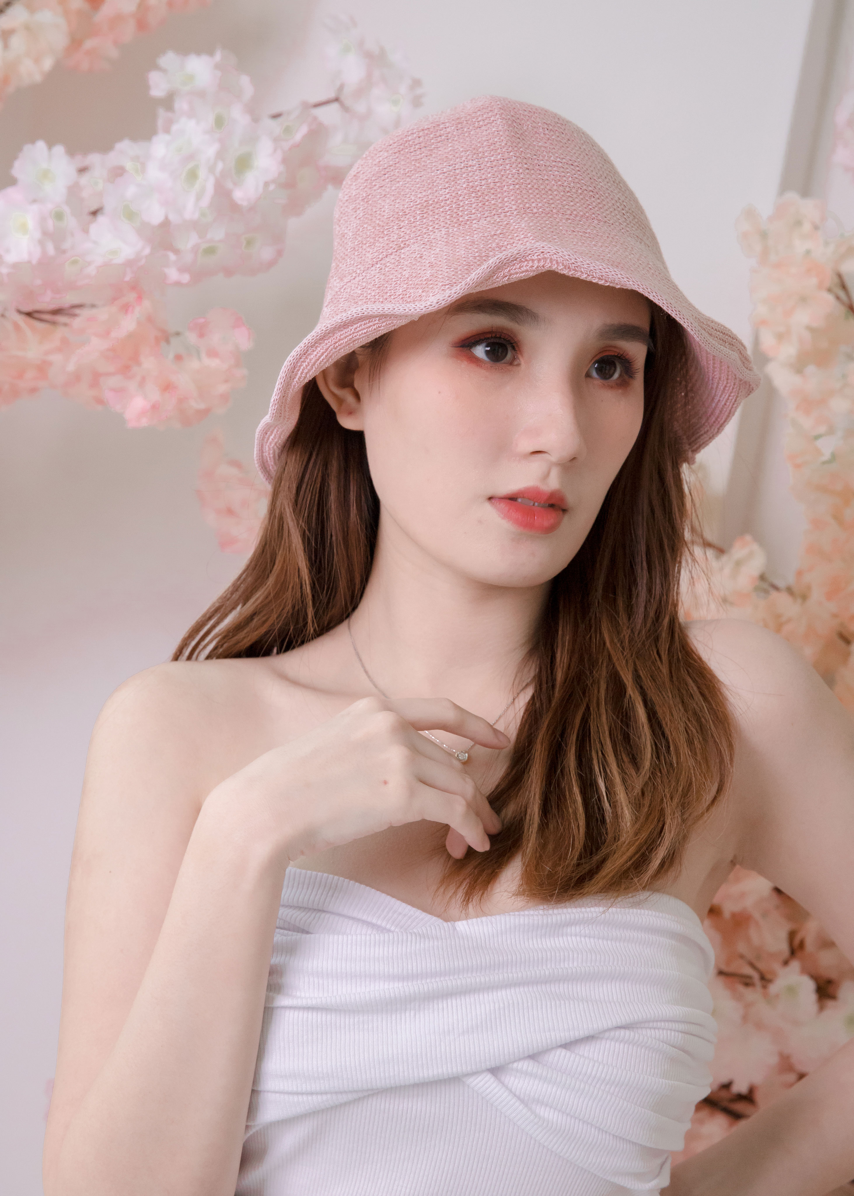 Hats Off to You Straw Bucket Hat in Pink • DREAMSCAPED