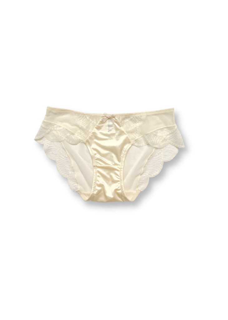 Petal Drapes Lace Panty in Cream • DREAMSCAPED