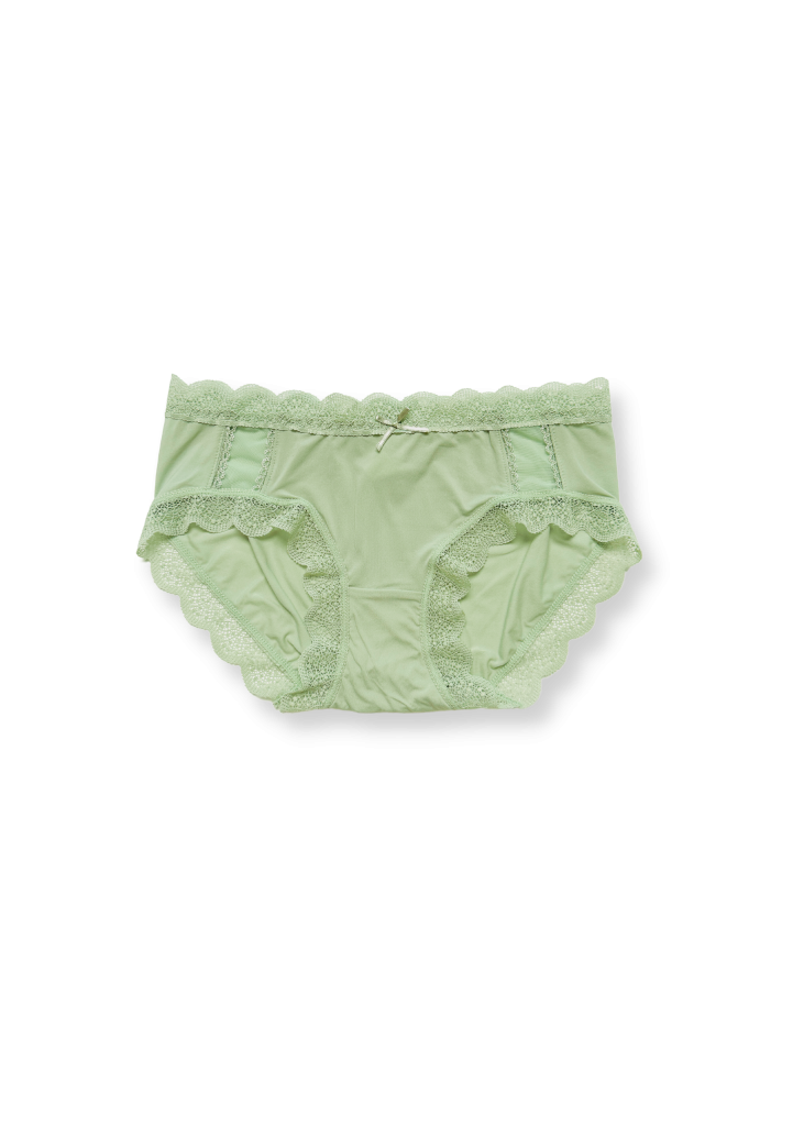 Ripple Flair Lace Panty in Green • DREAMSCAPED