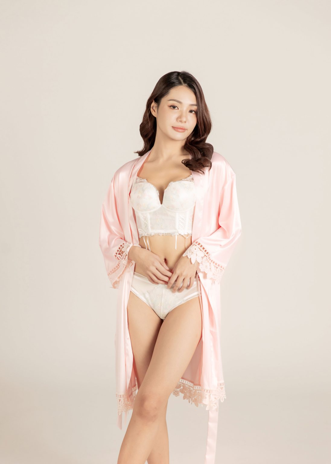 Regal Blush Robe in Baby Pink - Image 7