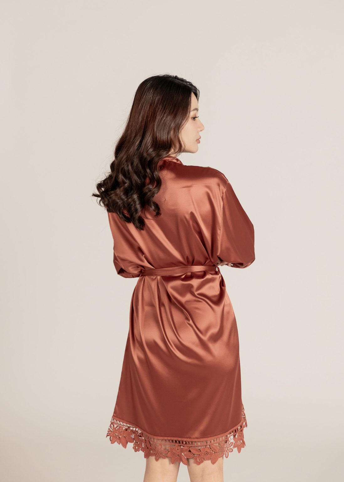 Regal Blush Robe in Coral - Image 5