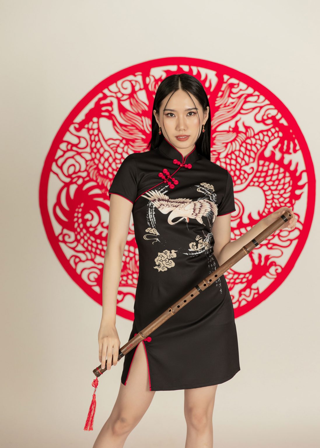 Cosmos of Tsuru Mini Qipao - Image 7