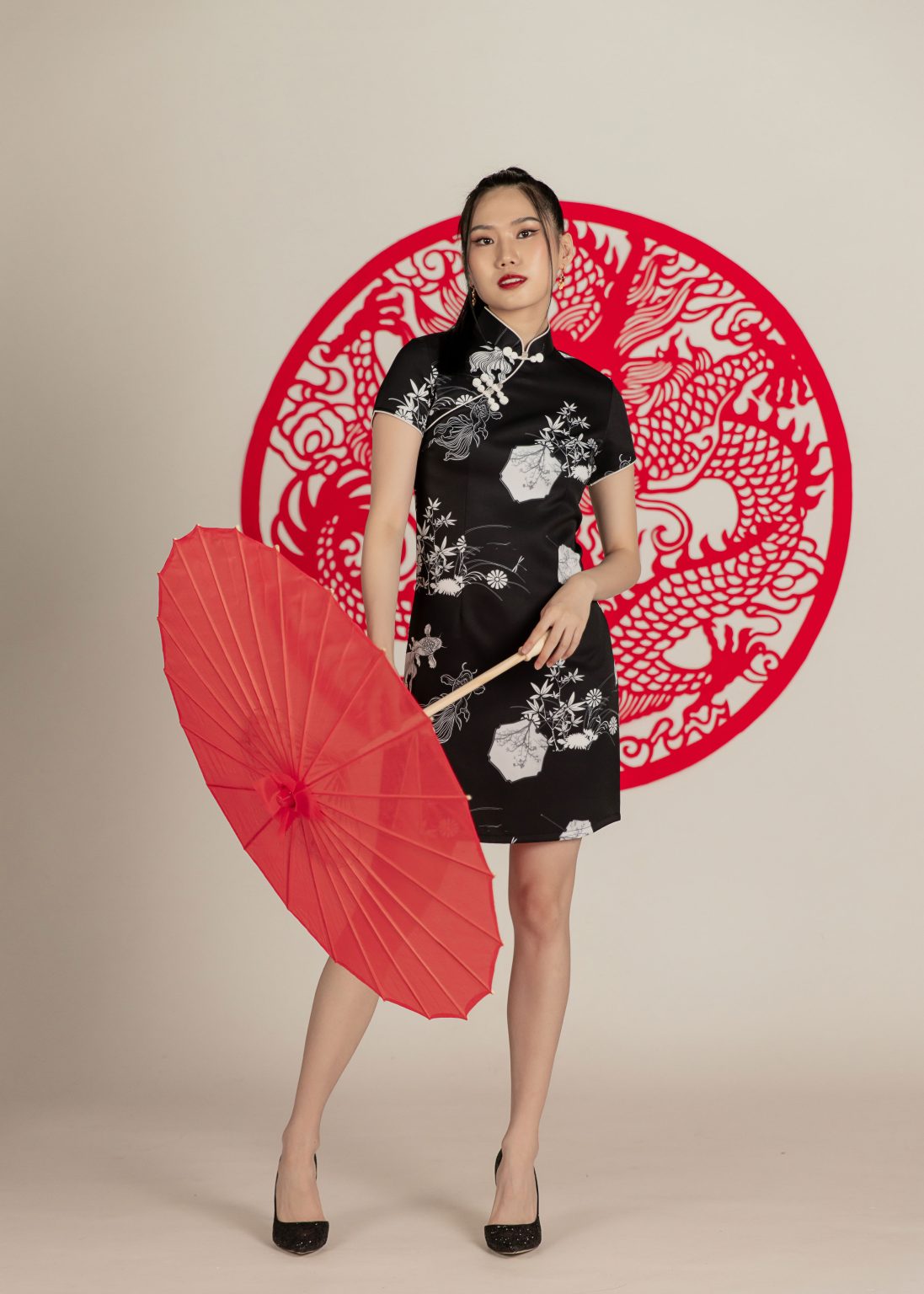 Opulent Oranda Mini Qipao - Image 3