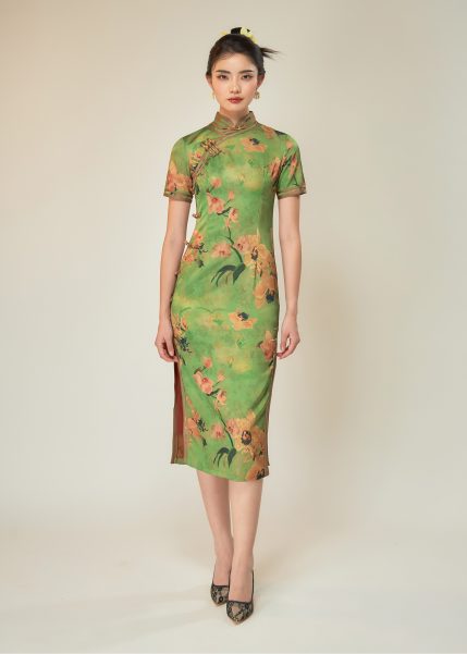 Noble Tranquility Maxi Qipao